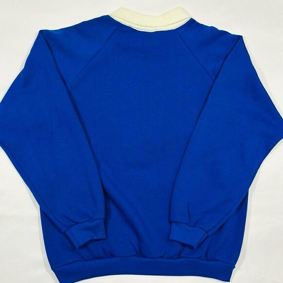 Vintage Deadstock Embroidered Knit Floral Collared Crewneck Sweater - Picture 6 of 7